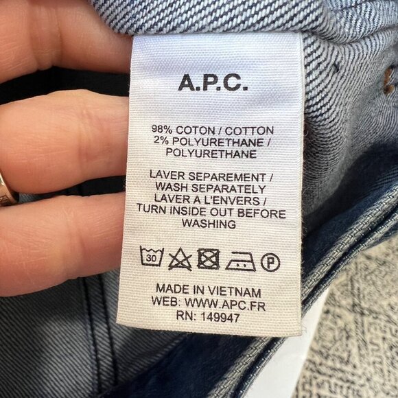 A.P.C Classic stretch denim jacket, Blue, Size S - Picture 7 of 7
